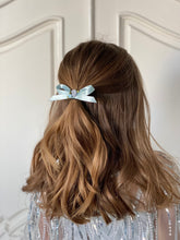 Load image into Gallery viewer, Rosebud Satin Hair Clip - Powder Blue
