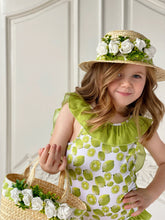 Загрузите изображение в программу просмотра галереи,Piccola Speranza Floral Straw Hat - Lime
