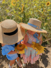 Cargue la imagen en el visor de la galería,Anastasia Teddy Bear Straw Hat - Powder Blue
