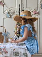 Cargue la imagen en el visor de la galería,Anastasia Teddy Bear Straw Hat - Powder Blue
