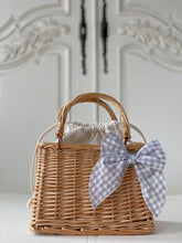 Cargue la imagen en el visor de la galería,Grey Gingham Fable Bow - Hair Clip / Bag Bow
