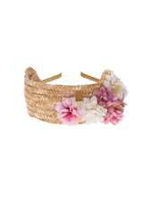 Cargue la imagen en el visor de la galería,Rosa Raffia Floral Headband
