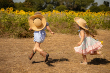 Cargue la imagen en el visor de la galería,Anastasia Teddy Bear Straw Hat - Powder Blue
