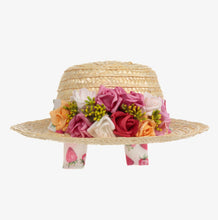 Load image into Gallery viewer, Piccola Speranza Floral Straw Hat - Strawberry
