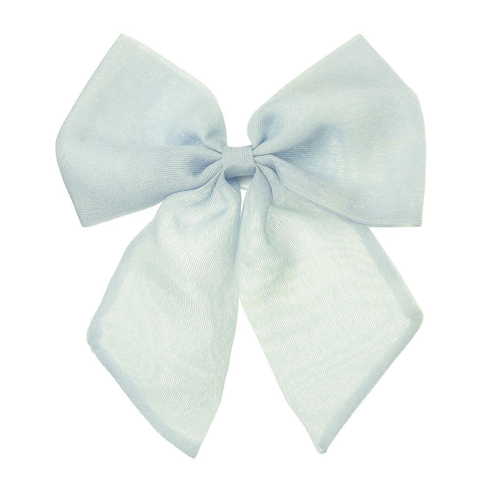 Large Chiffon Bow - Light Blue