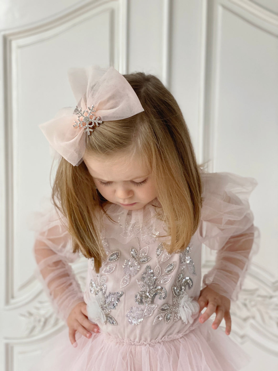 Odette Snowflake Tulle Bow in Ballet Slipper