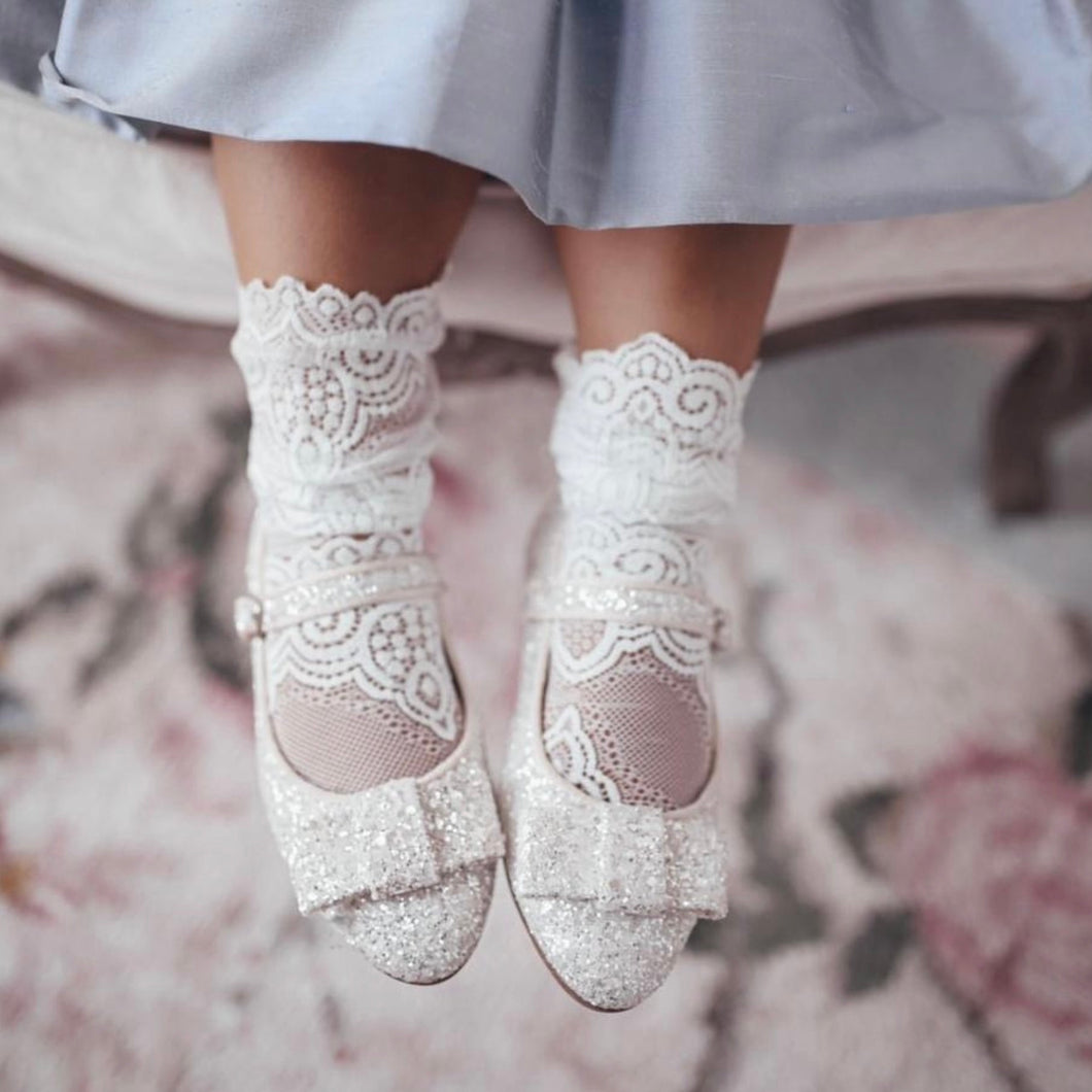 Petite Maison Kids Alice Lace Socks - White