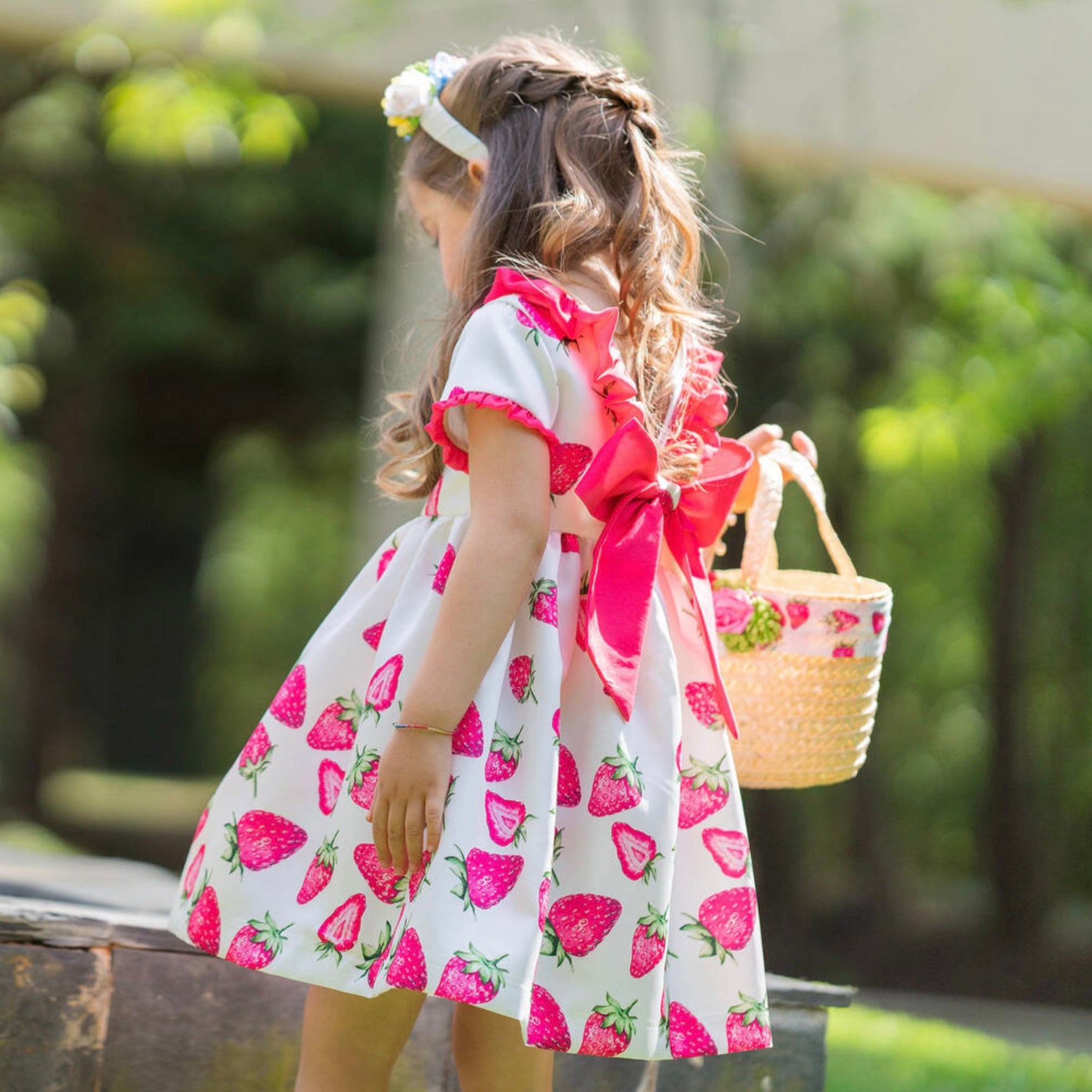 Piccola Speranza Floral Straw Bag - Strawberry – Innocent Ivy