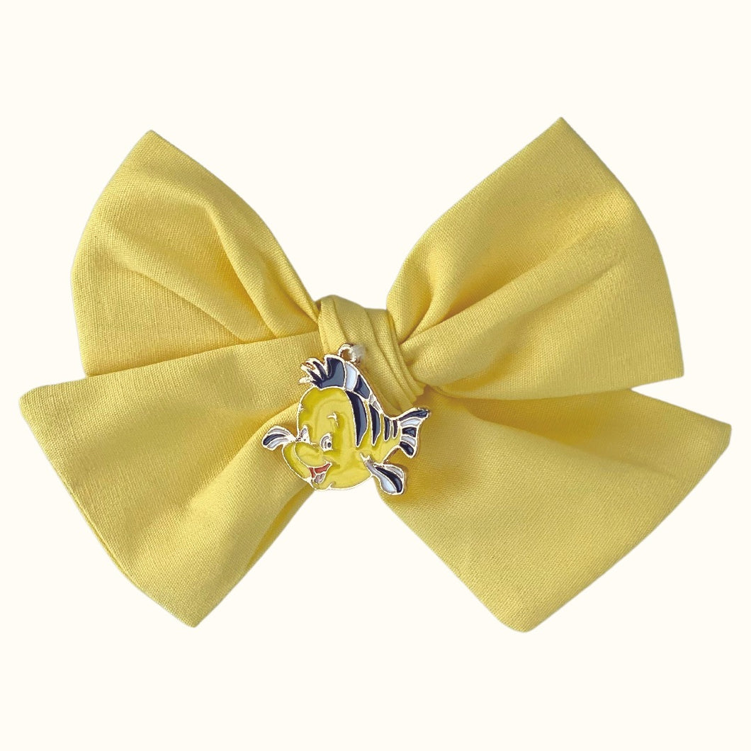 Limited Edition - Flonder Cotton Bow Hair Clip in Lemon