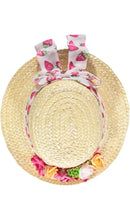 Load image into Gallery viewer, Piccola Speranza Floral Straw Hat - Strawberry
