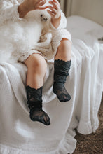 Load image into Gallery viewer, Petite Maison Kids Alice Lace Socks - Charcoal Black
