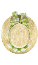 Загрузите изображение в программу просмотра галереи,Piccola Speranza Floral Straw Hat - Lime
