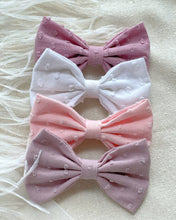 Load image into Gallery viewer, Elizabeth Cotton Bow Hair Clip
