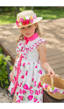 Cargue la imagen en el visor de la galería,Piccola Speranza Floral Straw Hat - Strawberry
