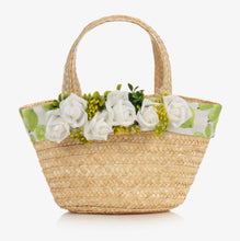 Chargez l&#39;image dans la visionneuse de la galerie,Piccola Speranza Floral Straw Bag - Lime
