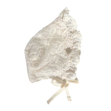 Load image into Gallery viewer, Petite Maison Kids Ivory Lace Bonnet
