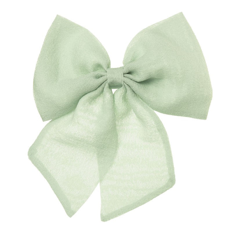 Large Chiffon Bow - Aqua