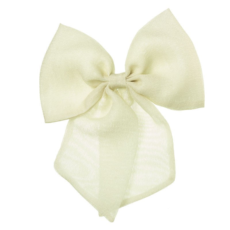 Large Chiffon Bow - Cream