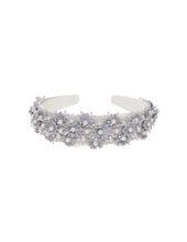 Cargue la imagen en el visor de la galería,Eloise Pearl Flower Headband - Grey
