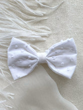 Load image into Gallery viewer, Elizabeth Cotton Bow Hair Clip
