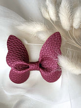 Load image into Gallery viewer, Evelyn Faux Leather Butterfly Hair Clip
