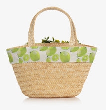 Cargue la imagen en el visor de la galería,Piccola Speranza Floral Straw Bag - Lime
