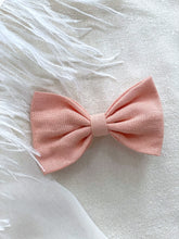 Load image into Gallery viewer, Emelie Linen Cotton Bow Hair Clip
