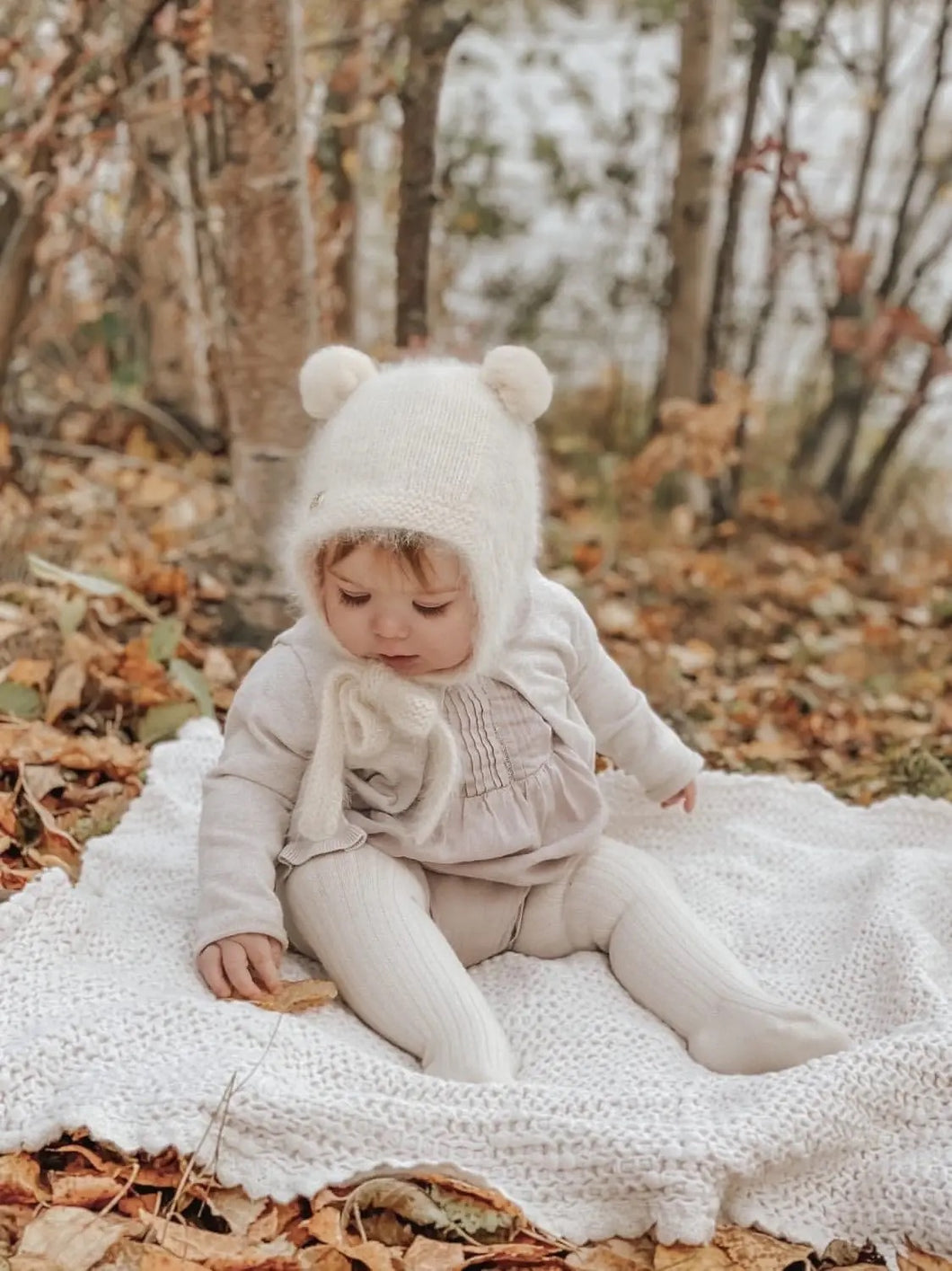 Petite Maison Kids Oatmeal Cashmere Teddy Hat