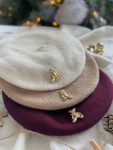 Загрузите изображение в программу просмотра галереи,Anastasia Teddy Bear Beret - Mulberry
