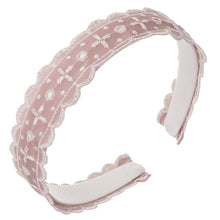 Загрузите изображение в программу просмотра галереи,Lucy Embroidered Cotton Ribbon Headband
