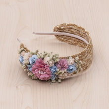 Загрузите изображение в программу просмотра галереи,Straw Floral Headband - Pink
