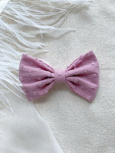 Load image into Gallery viewer, Elizabeth Cotton Bow Hair Clip
