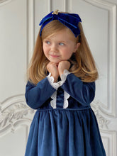 Cargue la imagen en el visor de la galería,Anastasia Velvet Teddy Bear Headband - Royal Blue
