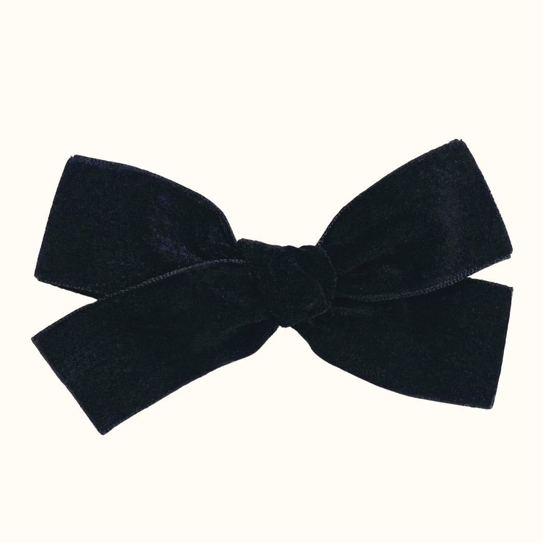 Black Velvet Bow Hair Clip