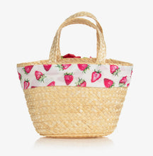 Load image into Gallery viewer, Piccola Speranza Floral Straw Bag - Strawberry
