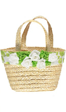 Загрузите изображение в программу просмотра галереи,Piccola Speranza Floral Straw Bag - Lime
