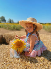 Cargue la imagen en el visor de la galería,Anastasia Teddy Bear Straw Hat - Powder Blue
