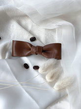 Load image into Gallery viewer, Lucia Faux Leather Bow Hair Clip
