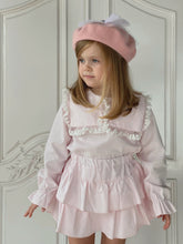 Cargue la imagen en el visor de la galería,Nina Cameo Tulle Pearl Bow Beret - Pink
