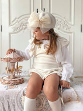 Load image into Gallery viewer, Poodle Tulle Bow Beret in Ivory
