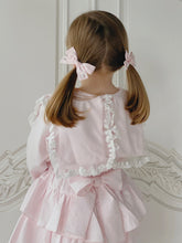 Cargue la imagen en el visor de la galería,Loren Pearl Pigtail Bow Set - Pink
