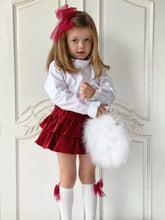 Cargue la imagen en el visor de la galería,Odette Tulle Bow in Mulled Wine - Hair Clip / Bag Bow
