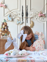 Cargue la imagen en el visor de la galería,Grey Gingham Fable Bow - Hair Clip / Bag Bow
